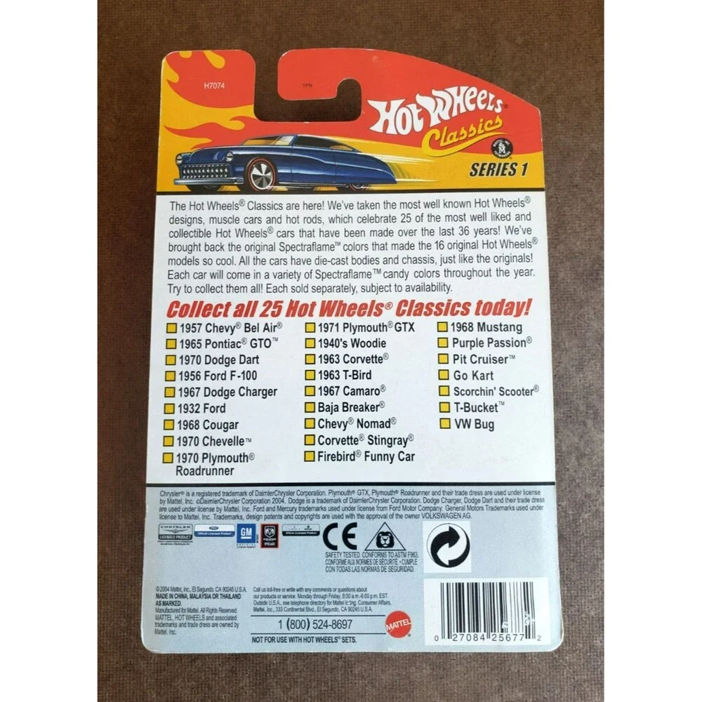 2005 Hot Wheel 1970 PLYMOUTH ROADRUNNER 440 Purple CLASSICS SERIES 1 REDLINE 5SP